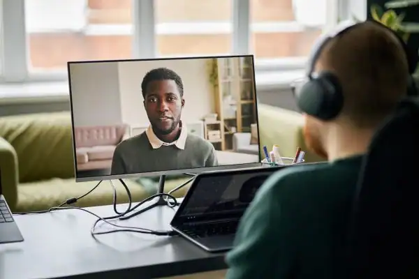 Man attending online mediation Deal MIAMS session